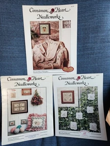 Konvolut 3 ZIMTHERZ HANDARBEITEN Kreuzstich Flugblätter 80er Jahre - Bild 1 von 2