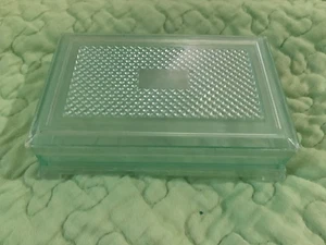 Vintage Fosta Green Acrylic Trinket Box - Picture 1 of 5