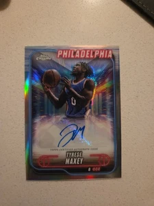 Tyrese Maxey 2024-25 Topps Chrome TCA-TM Refractor Autograph AUTO AU 76ers - Picture 1 of 4