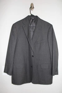 GRAY J. PRESS PRESTIGE SPORT COAT sz 44R pinstriped suit jacket MADE in USA - Picture 1 of 6