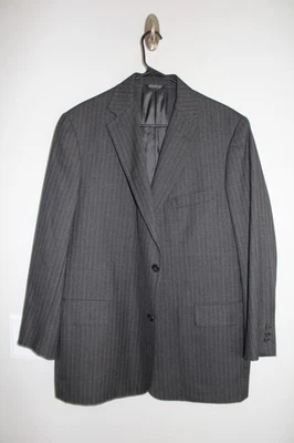 GRAY J. PRESS PRESTIGE SPORT COAT sz 44R pinstriped suit jacket MADE in USA - Image 1 of 4