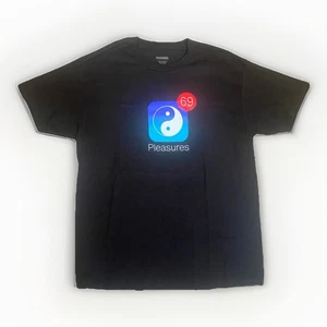 Pleasures Graphic Tee Yin Yang Symbol 69 Notification Logo Shirt Size L - Picture 1 of 7