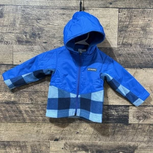 Columbia New Omni Shield Toddler Hooded Coat Jacket Bright Indigo Blue Size 2T  - Picture 1 of 10
