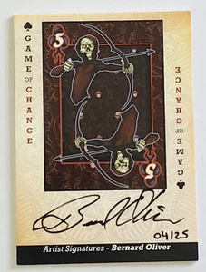 2015 Goodwin Champions Game of Chance 5 of Clubs BERNARD OLIVER AUTO /25 Artist - Picture 1 of 2