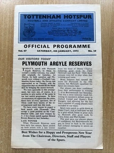 74/75 Tottenham Hotspur Reserves v. Plymouth Argyle Reserves. - Picture 1 of 3