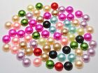 200 Half Pearl Bead 10mm Flat Back Gem Scrapbook Craft Pick Your Colour