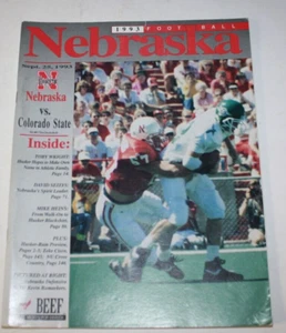 1993 Football program- Nebraska Cornhuskers vs Colorado State Rams - Picture 1 of 2