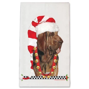 Bloodhound Christmas Kitchen Towel Holiday Pet Gifts - Picture 1 of 1