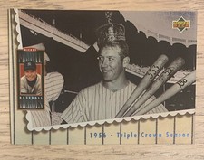 1994 Upper Deck - Mickey Mantle's Baseball Heroes - #66 1956 Triple Crown Season