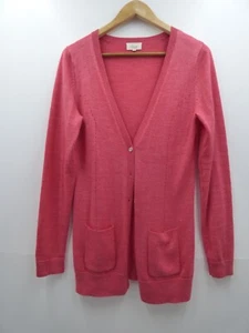 Ladies Linea Weekend pink long sleeve wool blend cardigan size M - Picture 1 of 4