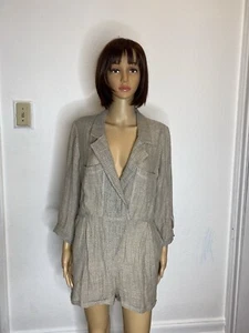 LE KASHA Playsuit Romper Women’s Size XS 100% Linen Made In France Long Sleeve - Picture 1 of 15