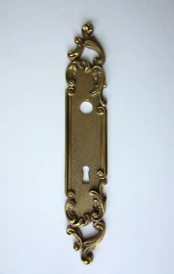 plaque de proprete en bronze dore style rocaille Louis XV - Photo 1/2