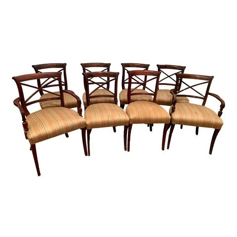 Regency Dining Room Chairs Set of 8 Antique Cover