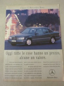 *ADVERTISING PUBBLICITA' CLASSE E MERCEDES-BENZ un valore - 1994 VEDI ALTRE - Foto 1 di 3