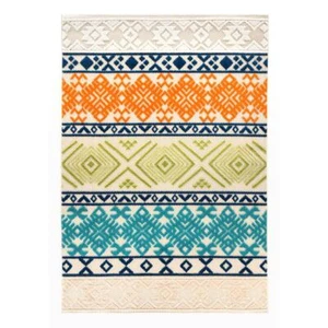 World Rug Gallery Area Rug 120"x94"Rectangle Bohemian Multicolor Water Resistant - Picture 1 of 9