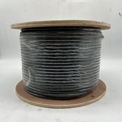 Southwire 500 ft. 18 RG6 Quad Shield CU CATV CM/CL2 Coaxial Cable in Black - Image 1 of 3
