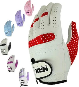 Guantes de golf para mujer de calce suave cuero cabretta lycra para mujer golfista guante de mano izquierda - Imagen 1 de 46