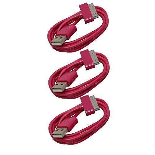 3 X 30 pin to USB Sync Data Charging Charger Cable for iPad1 iPad2 iPad3 Purple - Image 1 of 1