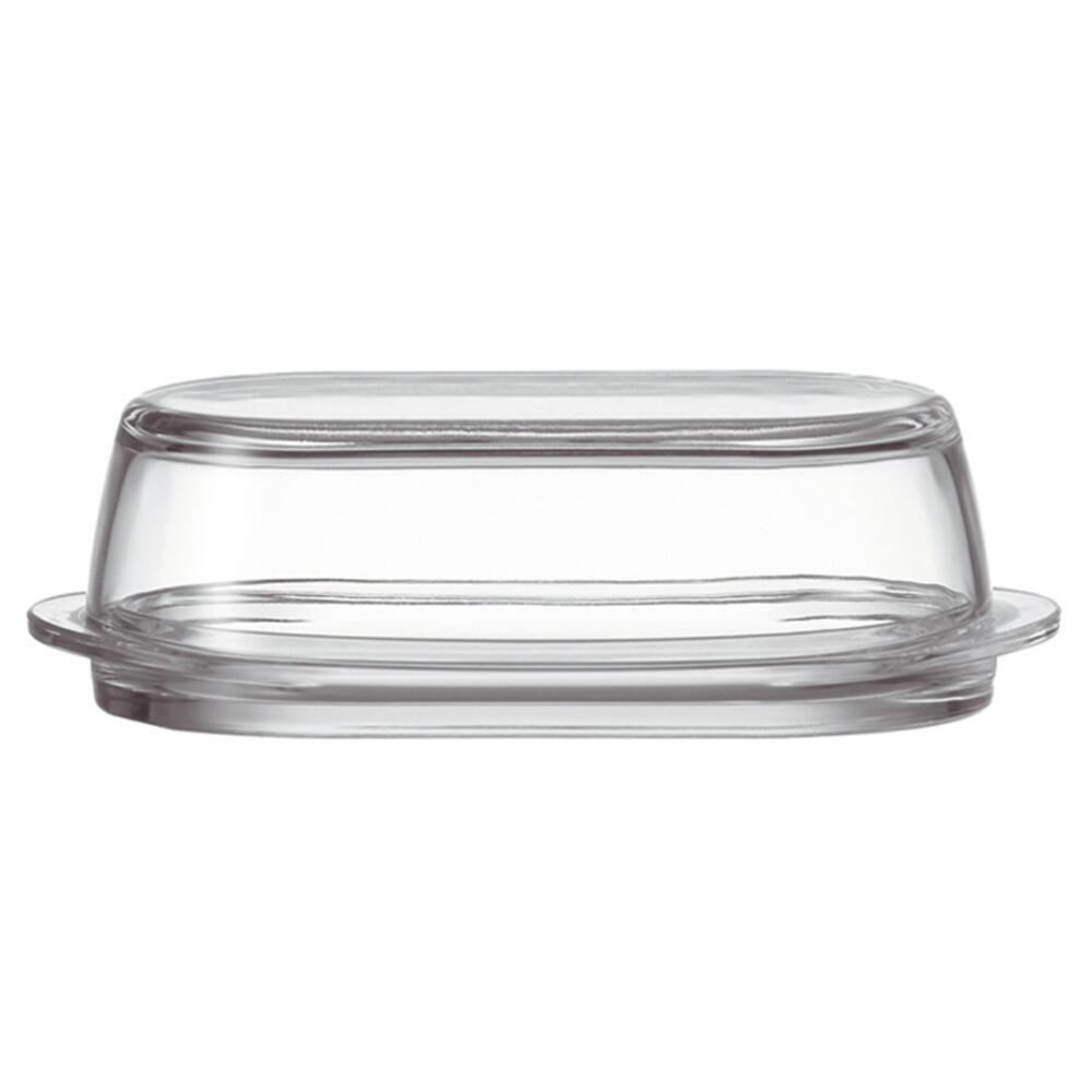 Butterdose Aus Glas Mit Hohem Griffdeckel – 16,3x9,5 Cm, Für Kühlschrank Oder Tisch
