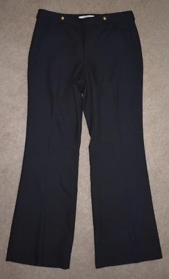 Nuevo Pantalón de Vestir Ann Taylor Loft Talla 6 Negro Julie Curvy Pierna Acampanada Foto 1 de 3