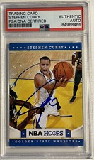 Stephen Curry Signed 2012 NBA Hoops PSA/DNA Autographed Encapsulated #180