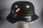 2. Weltkrieg Stahlhelm Glocke Luftschutz  mit Nieten- WWII - Aussen überlackiert