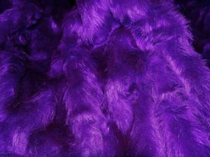 Plain Fun Faux Fur Fabric Material PURPLE - Picture 1 of 1