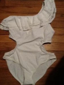 Damen weiß Belong Polyester Einteiler Bademode Größe 6 - Bild 1 von 6