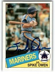 1985 Topps Spike Owen Autografo Seattle Mariners #84 - Foto 1 di 2