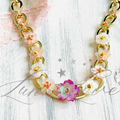 KENDRA SCOTT Deliah золото заявление цепочка ожерелье в пастель смесь новый с Ярлыками - Изображение 1 из 4