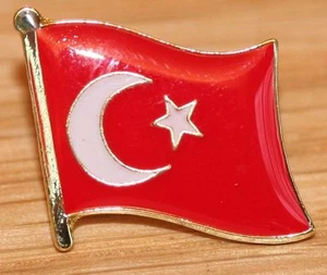 TURKEY Turkish Flag Country Metal Lapel Pin Badge  - Picture 1 of 1