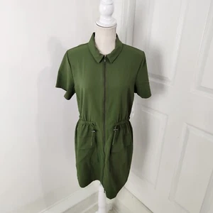 Beyond Yoga Dress Womens M Green City Chic Travel Cinch Waist Athleisure - Picture 1 of 16