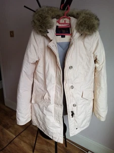WOOLRICH Womens Hooded Padded Coat Small - Picture 1 of 9