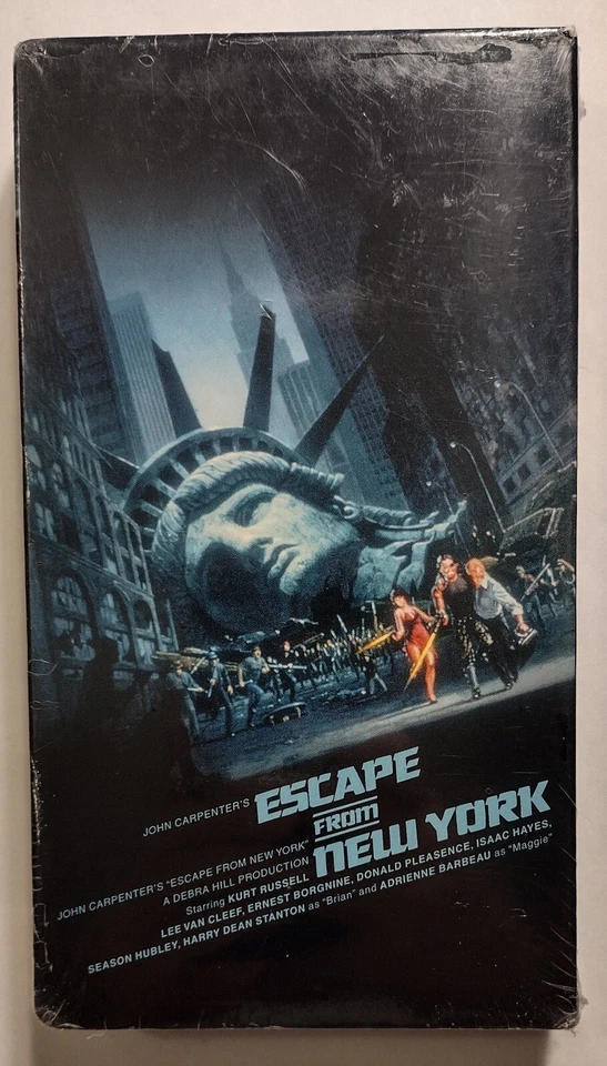 Escape From New York VHS Video Tape FACTORY SEALED Polygram Watermark rare - Image 1 of 4