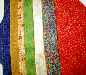 7 Fat Quarters Vintage look Cotton Sewing Fabrics Quilting - Picture 1 of 4