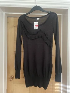 H&M Divided: Long Black Long Sleeved Top: Size EUR 32/USA 2/CAN 2 - Picture 1 of 5