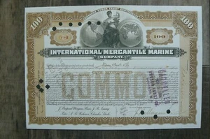 Titanic Aktienzertifikat 1906 International Mercantile Marine Fantastic Repro - Bild 1 von 2