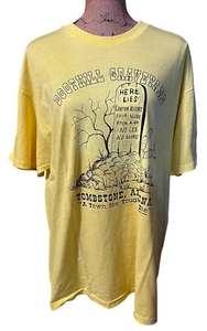 Boothill Graveyard Tombstone Arizona Vtg 1993 T-shirt Hanes Adult XL Yellow - Picture 1 of 3