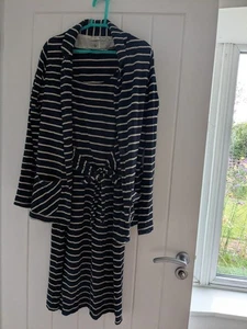 Nice Things Paloma Nautical Navy Cream Stripe Dress And Jacket Set - Picture 1 of 10