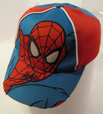 Chapéu Homem-Aranha Meninos Juventude Tamanho Azul Painel Vermelho Ajusta Marvel Super-herói Boné Infantil - Imagem 1 de 4