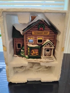 Vintage HOMCO Porcellana TOYMAKER SHOP #5309 Lavori di Natale - Foto 1 di 7