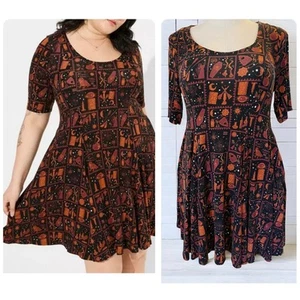 Torrid Size 0/Ladies 12 Hocus Pocus Disney Super Soft Gothic Skater Dress Gothic - Picture 1 of 4