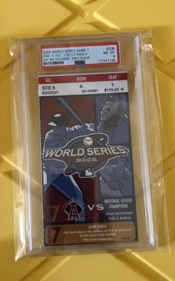 Boleto Clincher Juego 7 Serie Mundial 2002, PSA 8 casi nuevo-como nuevo, Pop 4, ¡¡solo 3 más alto!!! Foto 1 de 3