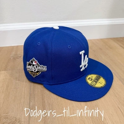 2025 WORLD SERIES LOS ANGELES DODGERS PATCH 59FIFTY NEW ERA FITTED HAT SZ 7 1/2 - Image 1 of 4