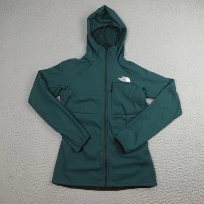 Chaqueta para mujer The North Face verde serie Summit FUTUREFLEECE con capucha cremallera completa Foto 1 de 4