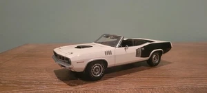 Danbury Mint 1971 Plymouth Hemi Cuda Convertible 1:24 White Black w/ Box - Picture 1 of 8