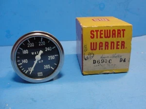 Vintage 1970's Stewart Warner 2-5/8" Water Temp Gauge 100-265 Degrees - Picture 1 of 6