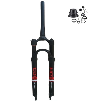 DONSP1986 26" Bicycle Suspension Fork 28.6mm w/Headset for Tapered Frame 44-55mm - Image 1 of 4
