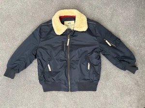Alpha Industries Jacke Herren 2XL Blau Injector III Flight Bomber Militär Mantel - Bild 1 von 17