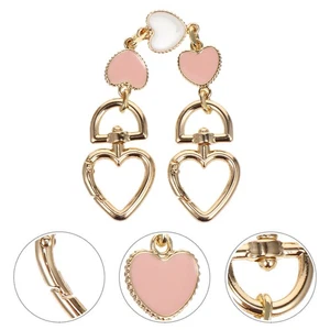 2pcs Bag Alloy Heart Chain Bag Extension Chain Replacement Accessory purse chain - Picture 1 of 12